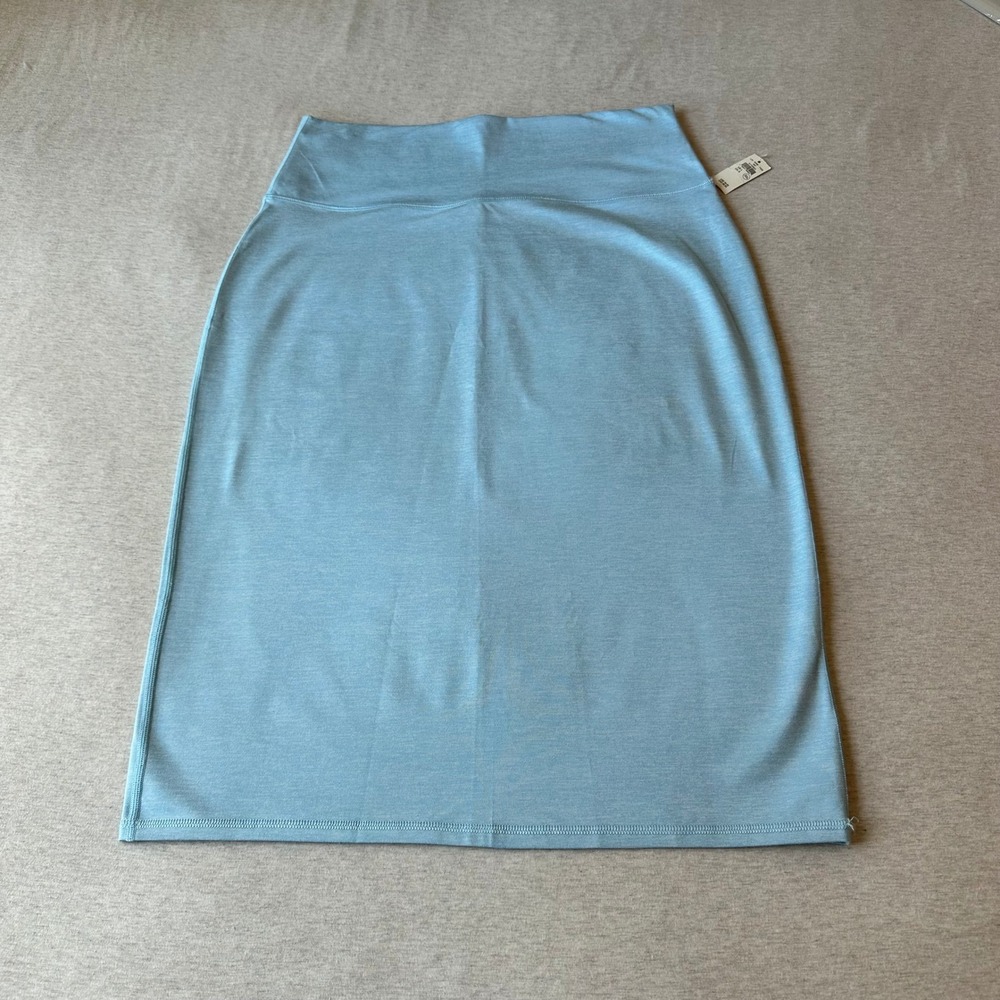 OFFLINE by Aerie Real Good Light Blue Heathered Athletic Midi Skirt Womens L NEW